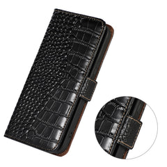 Crocodile Top Layer Cowhide Leather Phone Case, For Alcatel 1B 2022, For Nokia X100, For OPPO Reno7 4G Global/F21 Pro 4G, For Xiaomi Redmi 10A / 9C, For Samsung Galaxy F23 5G / M23, For Samsung Galaxy M33 5G, For Samsung Galaxy M53 5G, For Xiaomi 12 Pro