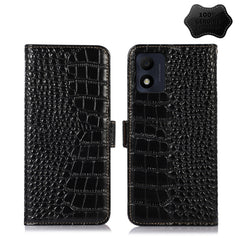 Crocodile Top Layer Cowhide Leather Phone Case, For Alcatel 1B 2022, For Nokia X100, For OPPO Reno7 4G Global/F21 Pro 4G, For Xiaomi Redmi 10A / 9C, For Samsung Galaxy F23 5G / M23, For Samsung Galaxy M33 5G, For Samsung Galaxy M53 5G, For Xiaomi 12 Pro