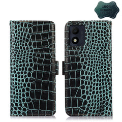 Crocodile Top Layer Cowhide Leather Phone Case, For Alcatel 1B 2022, For Nokia X100, For OPPO Reno7 4G Global/F21 Pro 4G, For Xiaomi Redmi 10A / 9C, For Samsung Galaxy F23 5G / M23, For Samsung Galaxy M33 5G, For Samsung Galaxy M53 5G, For Xiaomi 12 Pro