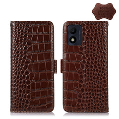 Crocodile Top Layer Cowhide Leather Phone Case, For Alcatel 1B 2022, For Nokia X100, For OPPO Reno7 4G Global/F21 Pro 4G, For Xiaomi Redmi 10A / 9C, For Samsung Galaxy F23 5G / M23, For Samsung Galaxy M33 5G, For Samsung Galaxy M53 5G, For Xiaomi 12 Pro