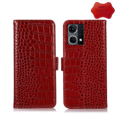 Crocodile Top Layer Cowhide Leather Phone Case, For Alcatel 1B 2022, For Nokia X100, For OPPO Reno7 4G Global/F21 Pro 4G, For Xiaomi Redmi 10A / 9C, For Samsung Galaxy F23 5G / M23, For Samsung Galaxy M33 5G, For Samsung Galaxy M53 5G, For Xiaomi 12 Pro