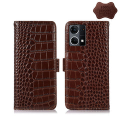 Crocodile Top Layer Cowhide Leather Phone Case, For Alcatel 1B 2022, For Nokia X100, For OPPO Reno7 4G Global/F21 Pro 4G, For Xiaomi Redmi 10A / 9C, For Samsung Galaxy F23 5G / M23, For Samsung Galaxy M33 5G, For Samsung Galaxy M53 5G, For Xiaomi 12 Pro