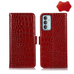 Crocodile Top Layer Cowhide Leather Phone Case, For Alcatel 1B 2022, For Nokia X100, For OPPO Reno7 4G Global/F21 Pro 4G, For Xiaomi Redmi 10A / 9C, For Samsung Galaxy F23 5G / M23, For Samsung Galaxy M33 5G, For Samsung Galaxy M53 5G, For Xiaomi 12 Pro