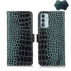 Crocodile Top Layer Cowhide Leather Phone Case, For Alcatel 1B 2022, For Nokia X100, For OPPO Reno7 4G Global/F21 Pro 4G, For Xiaomi Redmi 10A / 9C, For Samsung Galaxy F23 5G / M23, For Samsung Galaxy M33 5G, For Samsung Galaxy M53 5G, For Xiaomi 12 Pro