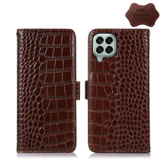 Crocodile Top Layer Cowhide Leather Phone Case, For Alcatel 1B 2022, For Nokia X100, For OPPO Reno7 4G Global/F21 Pro 4G, For Xiaomi Redmi 10A / 9C, For Samsung Galaxy F23 5G / M23, For Samsung Galaxy M33 5G, For Samsung Galaxy M53 5G, For Xiaomi 12 Pro