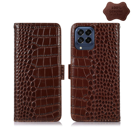 Crocodile Top Layer Cowhide Leather Phone Case, For Nokia X100, For OPPO Reno7 4G Global/F21 Pro 4G, For Xiaomi Redmi 10A / 9C, For Samsung Galaxy F23 5G / M23, For Samsung Galaxy M53 5G, For Xiaomi 12 Pro