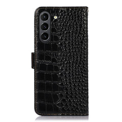 Crocodile Top Layer Cowhide Leather Phone Case, For Samsung Galaxy S21 FE 5G, For Samsung Galaxy S22+ 5G, For Samsung Galaxy S22 Ultra 5G, For Samsung Galaxy S22 5G