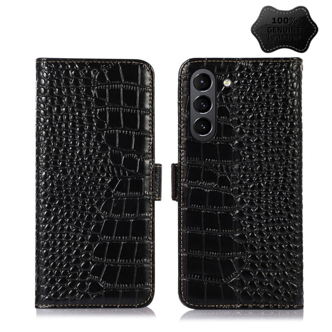 Crocodile Top Layer Cowhide Leather Phone Case, For Xiaomi 12 Pro, For Samsung Galaxy S22+ 5G, For Samsung Galaxy S22 Ultra 5G, For Samsung Galaxy S22 5G
