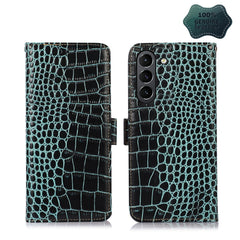 Crocodile Top Layer Cowhide Leather Phone Case, For Samsung Galaxy S21 FE 5G, For Samsung Galaxy S22+ 5G, For Samsung Galaxy S22 Ultra 5G, For Samsung Galaxy S22 5G