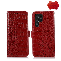 Crocodile Top Layer Cowhide Leather Phone Case, For Xiaomi 12 Pro, For Samsung Galaxy S22+ 5G, For Samsung Galaxy S22 Ultra 5G, For Samsung Galaxy S22 5G