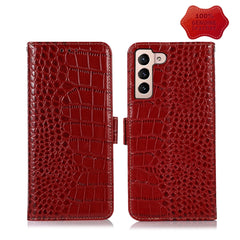 Crocodile Top Layer Cowhide Leather Phone Case, For Samsung Galaxy S21 FE 5G, For Samsung Galaxy S22+ 5G, For Samsung Galaxy S22 Ultra 5G, For Samsung Galaxy S22 5G