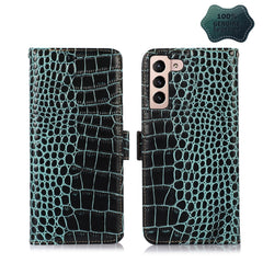 Crocodile Top Layer Cowhide Leather Phone Case, For Samsung Galaxy S21 FE 5G, For Samsung Galaxy S22+ 5G, For Samsung Galaxy S22 Ultra 5G, For Samsung Galaxy S22 5G