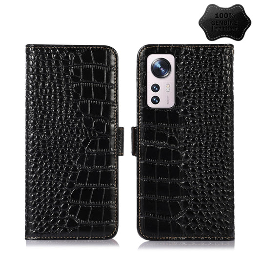 Crocodile Top Layer Cowhide Leather Phone Case, For Xiaomi 12 Pro, For Samsung Galaxy S22+ 5G, For Samsung Galaxy S22 Ultra 5G, For Samsung Galaxy S22 5G