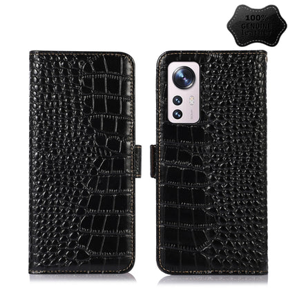 Crocodile Top Layer Cowhide Leather Phone Case, For Xiaomi 12 Pro, For Samsung Galaxy S22+ 5G, For Samsung Galaxy S22 Ultra 5G, For Samsung Galaxy S22 5G