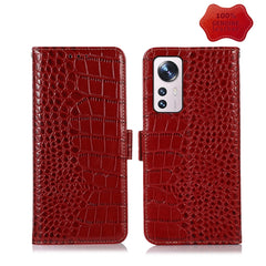 Crocodile Top Layer Cowhide Leather Phone Case, For Xiaomi 12 Pro, For Samsung Galaxy S22+ 5G, For Samsung Galaxy S22 Ultra 5G, For Samsung Galaxy S22 5G