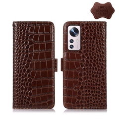 Crocodile Top Layer Cowhide Leather Phone Case, For Alcatel 1B 2022, For Nokia X100, For OPPO Reno7 4G Global/F21 Pro 4G, For Xiaomi Redmi 10A / 9C, For Samsung Galaxy F23 5G / M23, For Samsung Galaxy M33 5G, For Samsung Galaxy M53 5G, For Xiaomi 12 Pro