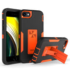 For iPhone SE 2022 / SE 2020 / 8 / 7 / Black + Orange
