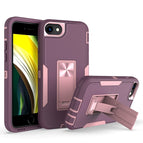 For iPhone SE 2022 / SE 2020 / 8 / 7 / Purple Red + Rose Gold