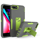 For iPhone 8 Plus / 7 Plus / Dark Grey + Green