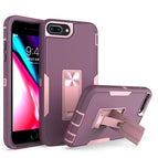 For iPhone 8 Plus / 7 Plus / Purple Red + Rose Gold