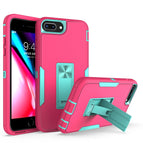 For iPhone 8 Plus / 7 Plus / Rose Red + Blue-green