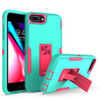 For iPhone 8 Plus / 7 Plus / Green + Rose Red