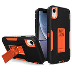 For iPhone XR / Black + Orange