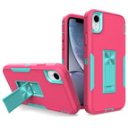 For iPhone XR / Rose Red + Blue-green