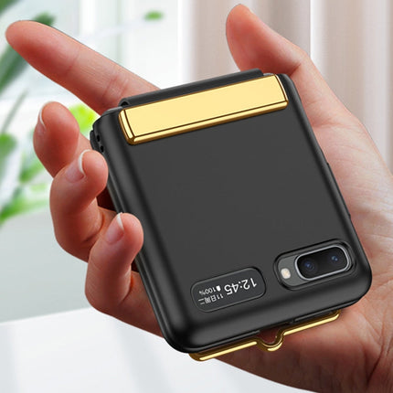 GKK Ultra-thin Full Coverage Phone Flip Case with Wristband, For Samsung Galaxy Z Flip