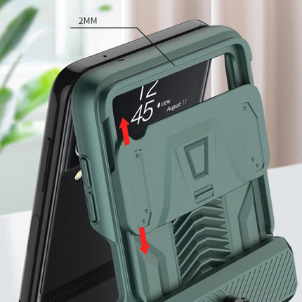 GKK Sliding Camshield Magnetic Armor Flip Phone Case with Ring Holder, For Samsung Galaxy Z Flip3 5G