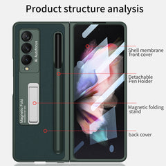 GKK Ultra-thin Shockproof Leather Protective Case with Holder & Pen Slots, For Samsung Galaxy Z Fold3 5G