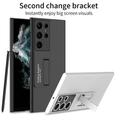 GKK Ultra-thin Shockproof Phone Case with Holder, For Samsung Galaxy S22 5G, For Samsung Galaxy S22 Ultra 5G