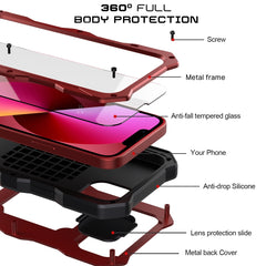 Metal + Silicone Sliding Camshield Holder Phone Case, For iPhone 13, For iPhone 13 Pro, For iPhone 13 Pro Max, For iPhone 12 / 12 Pro