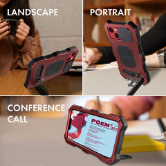 Metal + Silicone Sliding Camshield Holder Phone Case, For iPhone 13, For iPhone 13 Pro, For iPhone 13 Pro Max, For iPhone 12 / 12 Pro