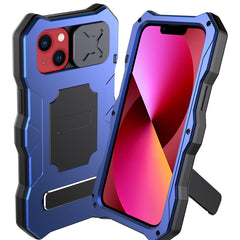 Metal + Silicone Sliding Camshield Holder Phone Case, For iPhone 13, For iPhone 13 Pro, For iPhone 13 Pro Max, For iPhone 12 / 12 Pro