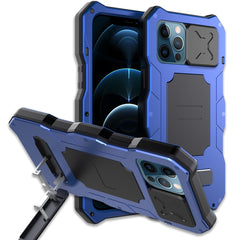 Metal + Silicone Sliding Camshield Holder Phone Case, For iPhone 13, For iPhone 13 Pro, For iPhone 13 Pro Max, For iPhone 12 / 12 Pro