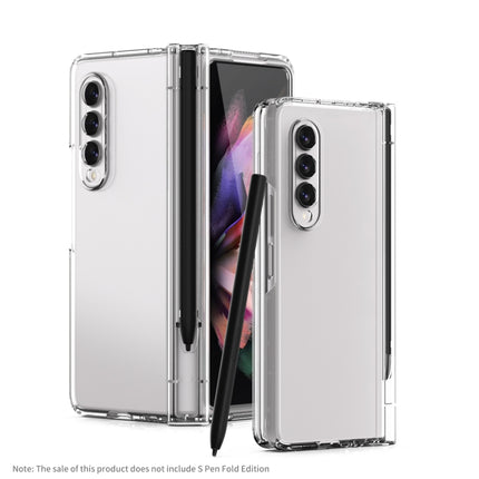 360 Full Body Hinge Flip Phone Case with Pen Slot, For Samsung Galaxy Z Fold3 5G with Pen Slot
