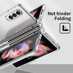 360 Full Body Hinge Flip Phone Case with Pen Slot, For Samsung Galaxy Z Fold3 5G with Pen Slot