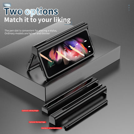 360 Full Body Electroplating Hinge Phone Case with Stylus, For Samsung Galaxy Z Fold3 5G with Film