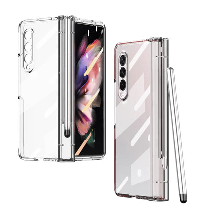 360 Full Body Electroplating Hinge Phone Case with Stylus, For Samsung Galaxy Z Fold3 5G with Film