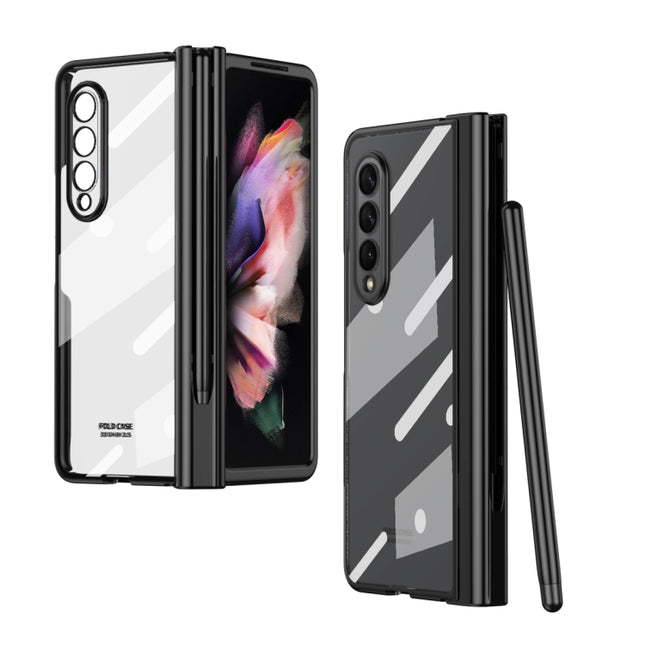 Electroplating Hinge Phone Case with Stylus, For Samsung Galaxy Z Fold3 5G