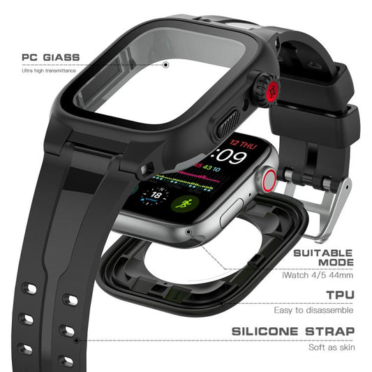 RedPepper TPU + PC + Silicone Waterproof Watch Case For Apple Watch Series 9 / 8 / 7 41mm, For Apple Watch Series 9 / 8 / 7 45mm