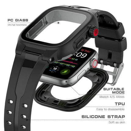 RedPepper TPU + PC + Silicone Waterproof Watch Case For Apple Watch Series 9 / 8 / 7 41mm, For Apple Watch Series 9 / 8 / 7 45mm