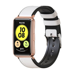 Mijobs Cowhide Leather Watch Band, For Huawei Watch Fit