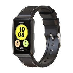 Mijobs Cowhide Leather Watch Band, For Huawei Watch Fit
