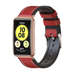 Mijobs Cowhide Leather Watch Band, For Huawei Watch Fit