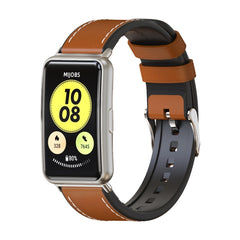 Mijobs Cowhide Leather Watch Band, For Huawei Watch Fit