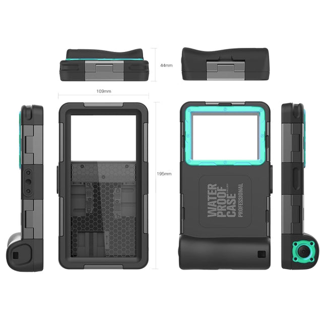 RedPepper 2nd Generation Diving Waterproof Protective Case, Black + Blue, Black + Orange, Black + Green, Black