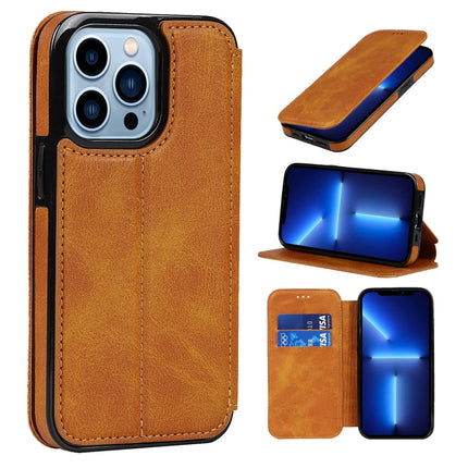 Knight Magnetic Suction Leather Phone Case, For iPhone 13 mini, For iPhone 13, For iPhone 13 Pro, For iPhone 13 Pro Max