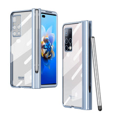 Electroplating Hinge Phone Case with Stylus, For Huawei Mate X2, For Xiaomi Mi Mix Fold, For Honor Magic V